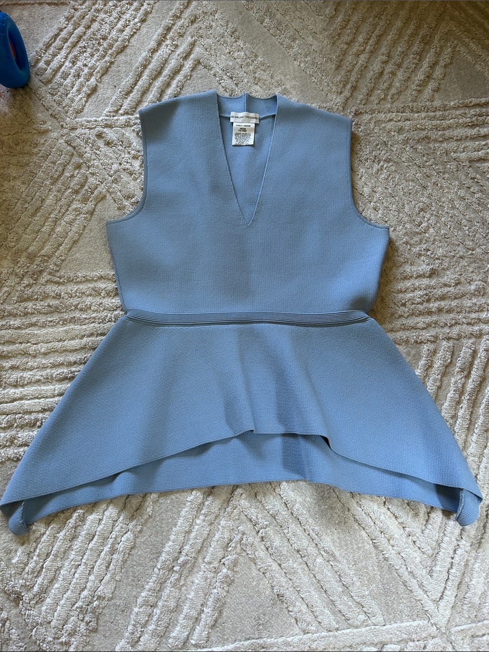 Scanlan Theodore Sleeveless Peplum Top in cadet Blue